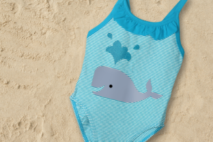 Cute Whale with Water Spout SVG