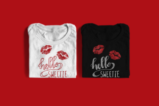 Hello Sweetie Lips Valentine SVG