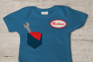 Mechanic Pocket and Name Badge SVG