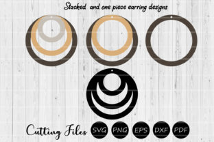 Round Stacked One Piece Earrings SVG